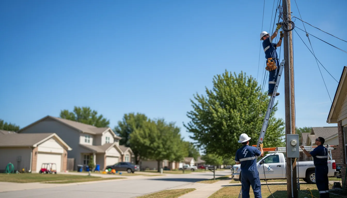 Residential electrician providing installation services in Pine Meadow, CT